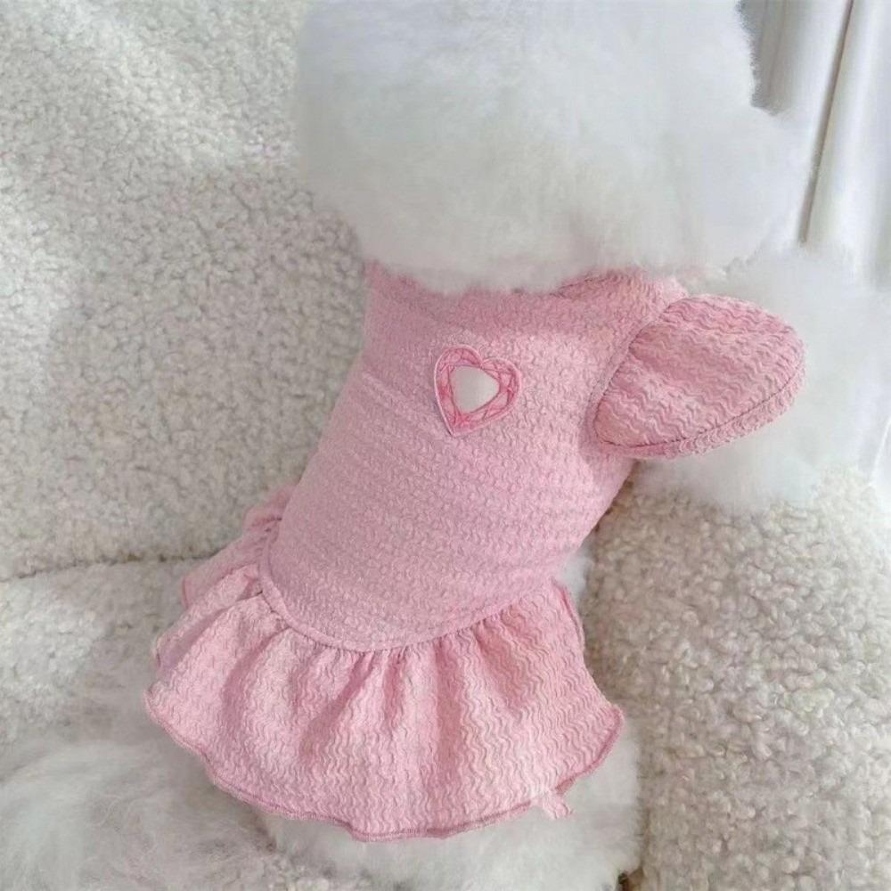 

Flying Sleeve Dog Princess Dress Breathable Mesh Dog Costume Cute Pet Cake Skirt Pet Show XL розовый