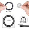 Round Carabiner Stylish Car Key Key Storage Black Round Carabiner 1 Stainless Steel [TISUR] Keychain, Small, Ring, (Aluminum + D-Ring)