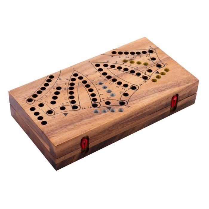 Joc de Tock din Lemn - 6 Jucători - Ecologic - Joc de Societate Tradițional Canadian - Joc de parcurs - 2 până la 6 jucători- 350260