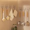 Heart Shape Transparent Hooks Non Punching Plastic Love Hangers Holder Self Adhesive Key Towel Multi-Purpose Hooks Storage Rack
