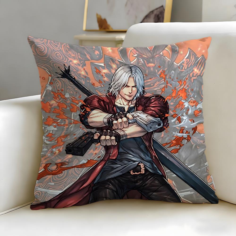 Classic Game Devil May Cry Cushion Cover Soft & Easy-Wash Pillow Case – Versatile for Couch, Bed, Travel and Office