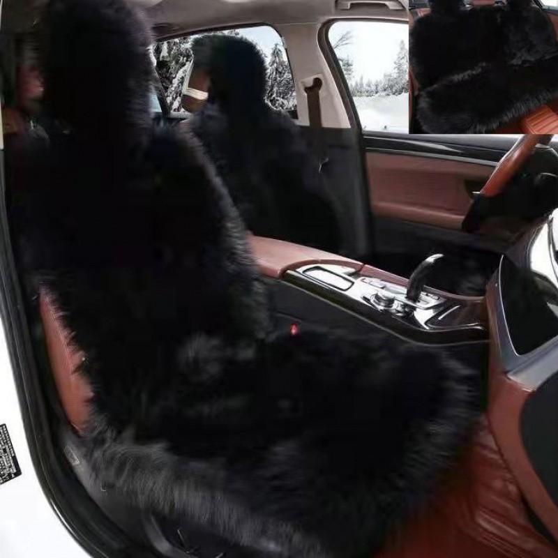 

Чехлы на сиденья, Элегантный дизайн, Полноразмерная накладка на сиденье автомобиля, Мягкий длинношерстный теплый чехол-подушка для сиденья, Зимний протектор - Универсальная посадка для автомобилей, Водительское сиденье, Офис Front row-1PC чёрный