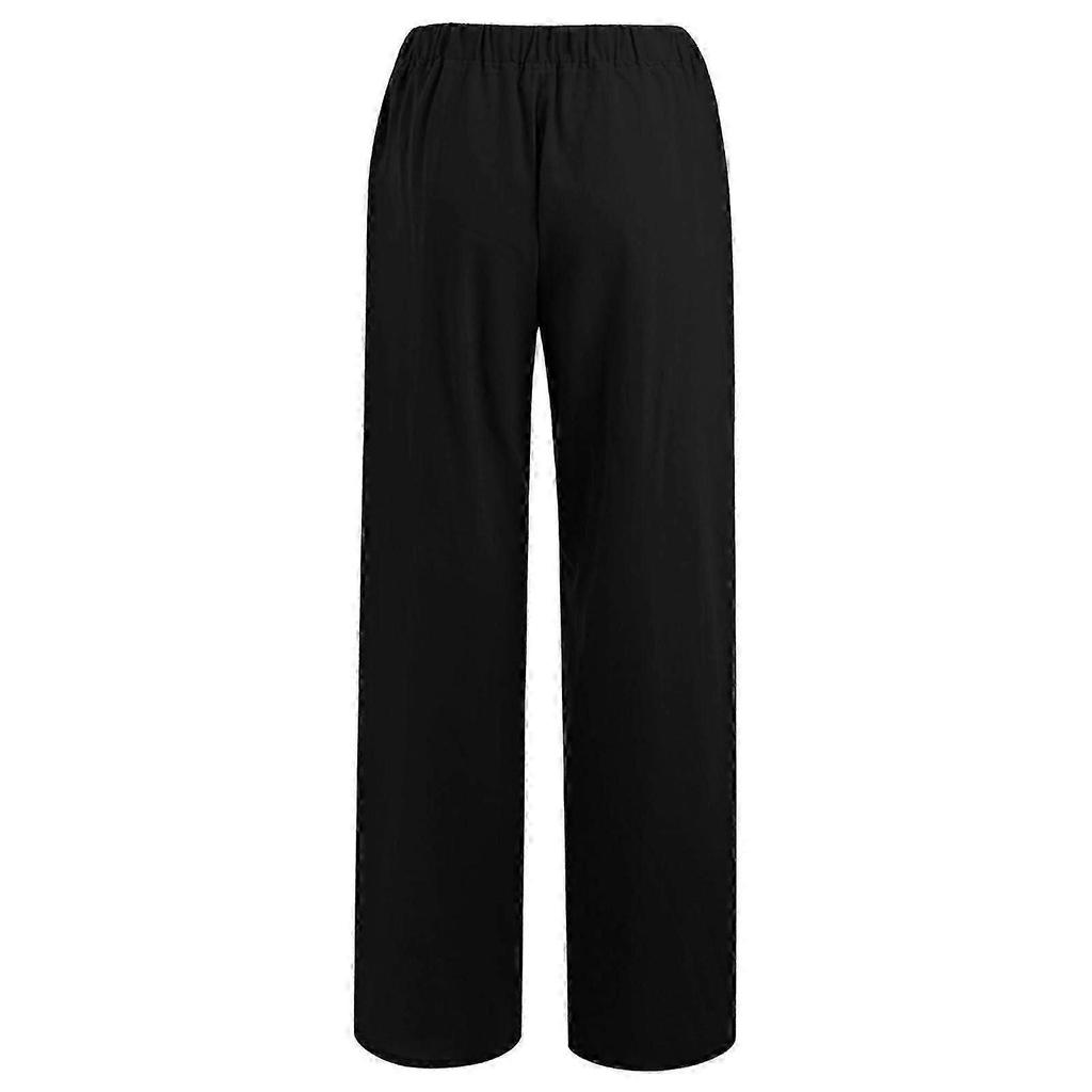 women linen pants summer wide leg loose casual cotton palazzo