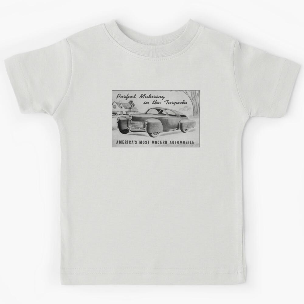 Tucker Torpedo 1940s American Concept Car Design Vintage Ad Kids T-Shirt 110