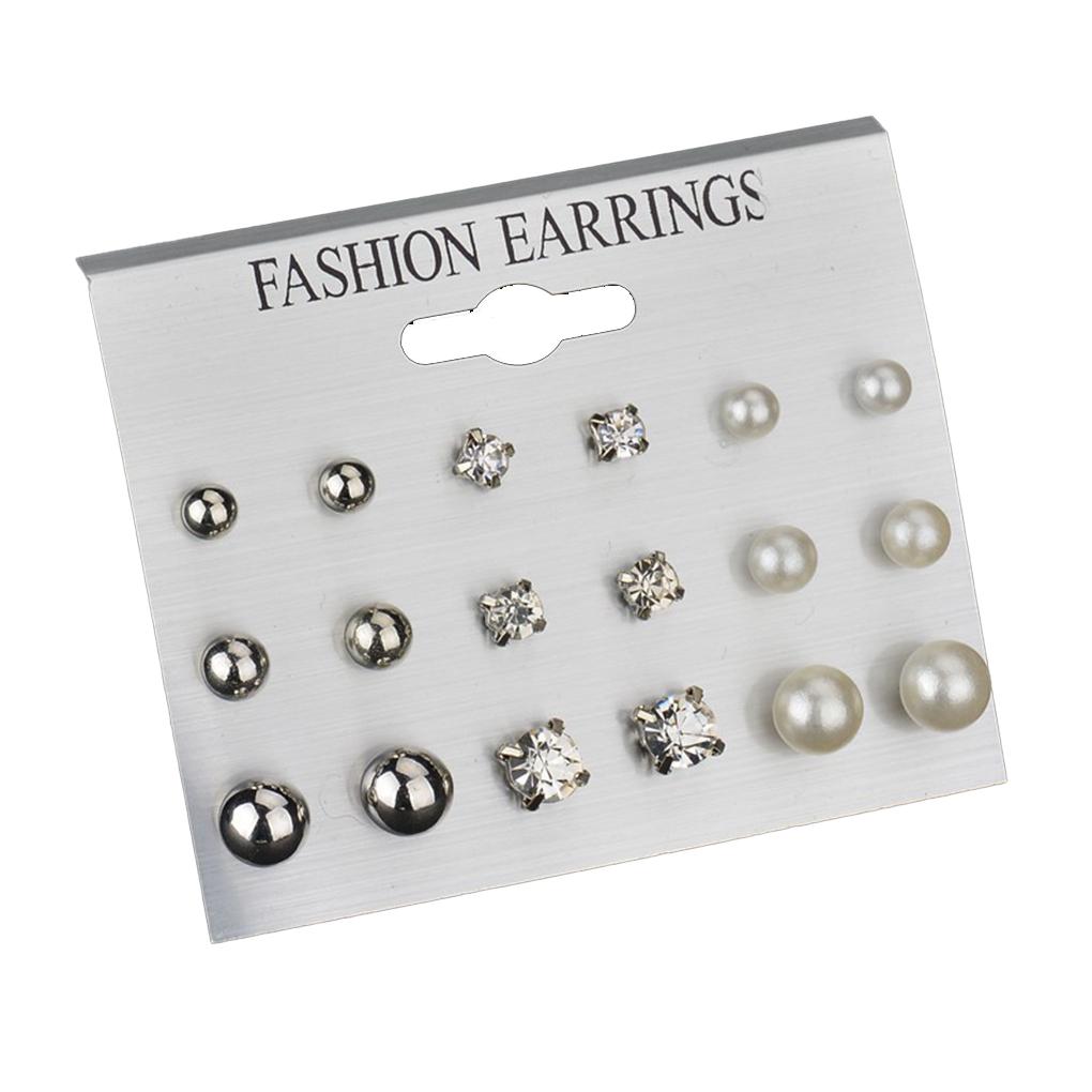 

Набор из 18 пар женских серег, изысканные маленькие женские украшения, модный аксессуар, гальваническое покрытие, привлекательное украшение для девушки, в подарок, серьги-пусеты серебряный