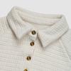 Womens Thick Warm Hoodless Sweatshirt With Textured Collar Loose Fit Fall Winter Casual Top