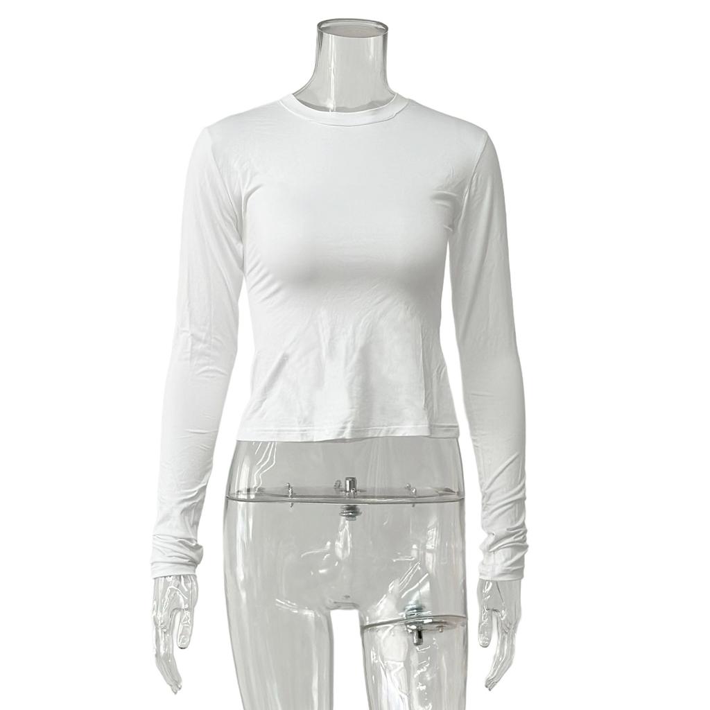 Top de Damă Wildberry Stil Fierbinte High-End Slim Fit Toamnă Stil Francez Elegant Tricou cu Mânecă Lungă Cămașă de Bază