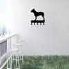 Pit Bull Terrier Dog - Key Hooks & Keychain Holder 9inch Metal Wall Art Nine Inch Wall Art Pit Bull Terrier Key Holder