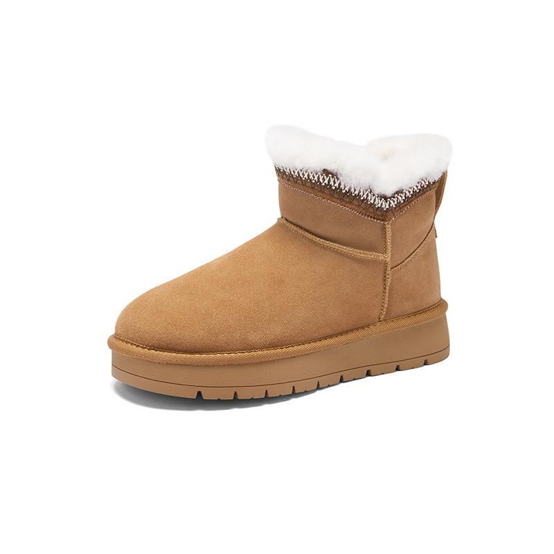 Augustine plush snow boots new autumn and winter platform short boots thickened fluffy cotton shoes