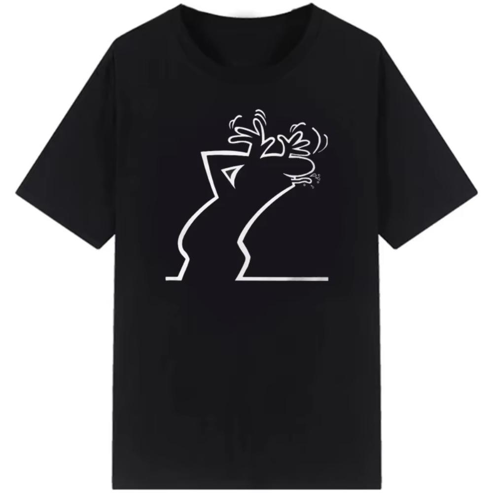 

Osvaldo Cavandoli La Linea Cartoon Print cotton TShirt Unisex Unisex Streetwear Fashion Tees Casual Shirt Basic Round Neck Tops XL