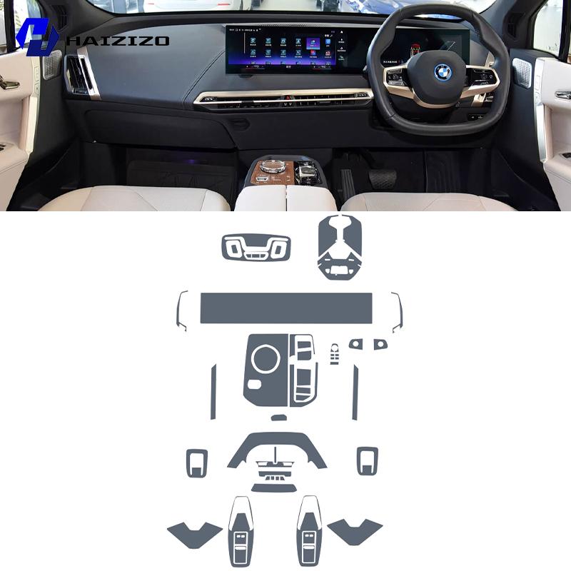 For BMW IX I20 2022-2025 Automotive Interior Center Console Protection Sticker LCD Display Matte TPU Protective Film Refit PPF