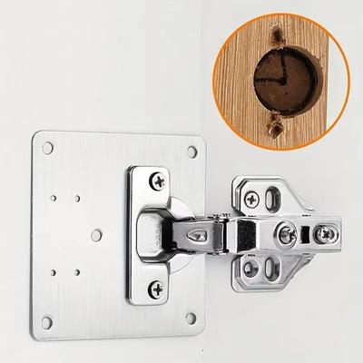 Rust Steel Cabinet Door Hinge Repair Plate for Cabinet Reinforcement Mounting for Both Side Damage Fixed
