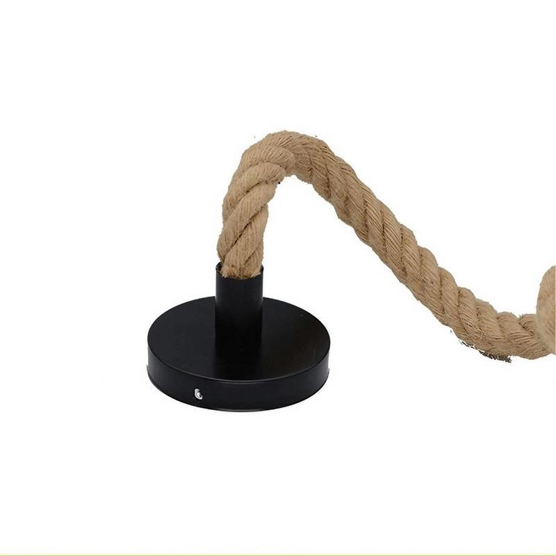 Vintage Hemp Rope Pendant Cord E27 Socket Creative Retro Lighting Accessory