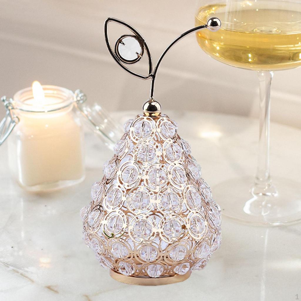 Crystal Fruit Ornament Nordic Pear Statue for Party Living room and home Decor