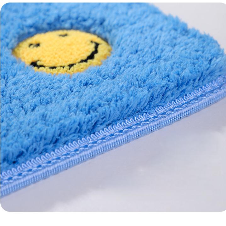New Smiley Face Carpet Ultra Soft Home Carpet Mat Household Bathroom Water-Absorbent Non-Slip Doormat
