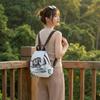 National Style Embroidered Double Shoulder Bag - Vintage and Artistic Women's Backpack for Light Travel and Carrying Books
