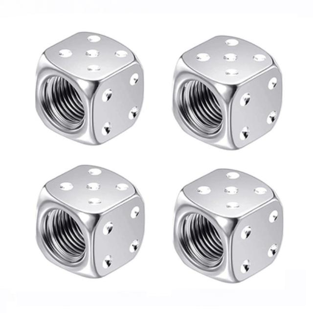 4 Pcs Aluminum Car Tire Valve Caps Hex Alloy Tyre Valve Airtight Cover Waterproof Dust For Automobiles Motorcycles Trucks Bikes Valve Stems 1