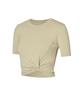 XEXYMIX Fresh Feather Twist Crop Short Sleeve Pale Olive Xt4316F