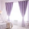 Romantic Stars Curtains Double Layer Windows Drapes Modern Style Tulle Blackout Curtains  Bedroom