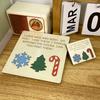 45659 Sets Christmas Hide Seek Set Snowflake Xmas Tree Crutch Shape Wooden Decoration Family
