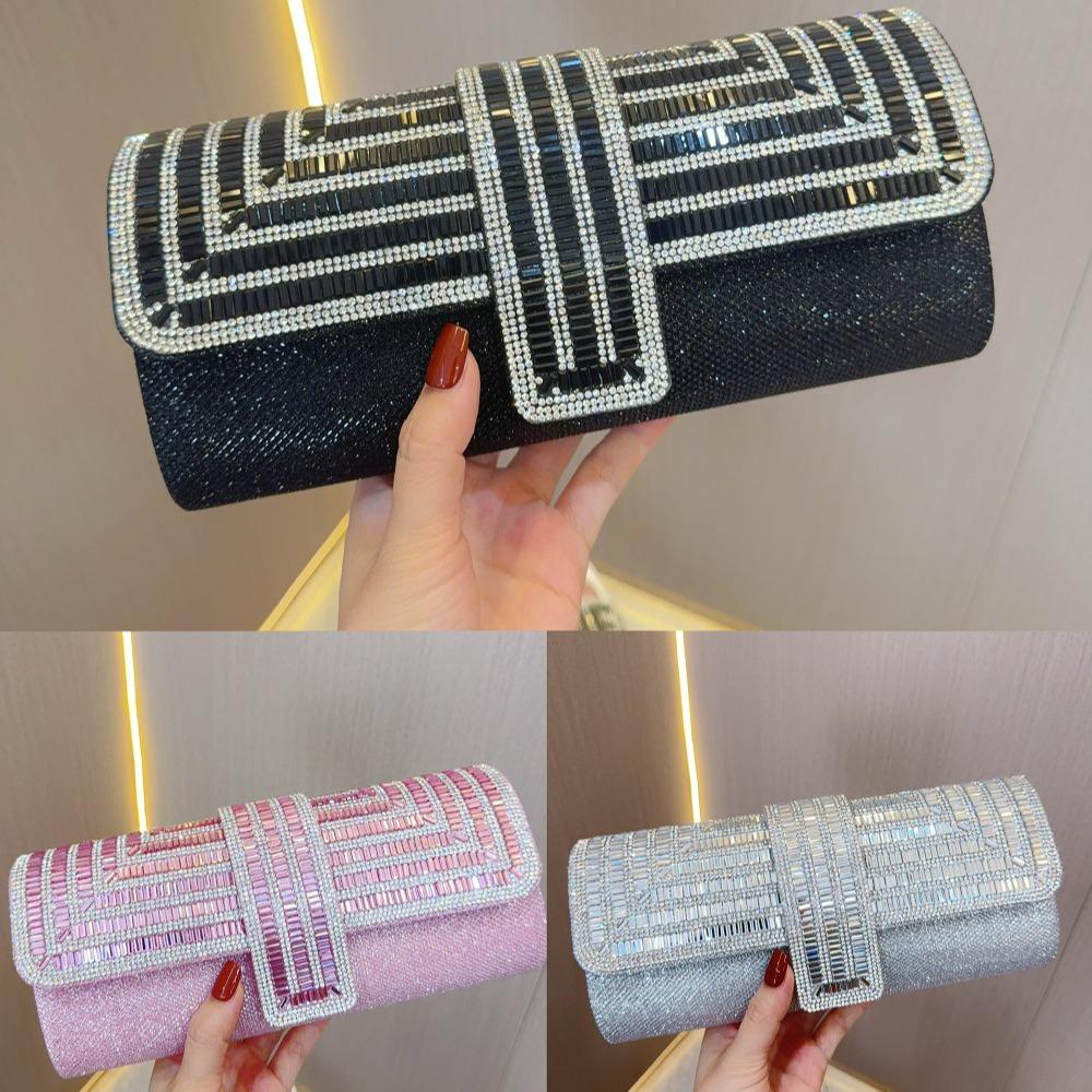 Rhinestone Sparkle Women's Evening Clutch: Bridal & Banquet Handbag