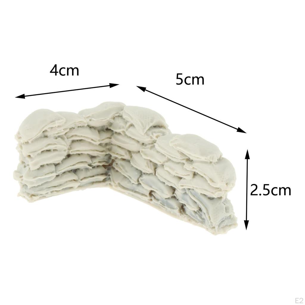 Simulation 1/35 Unpainted Bag Wall for Building DIY Table Decoration Layout
