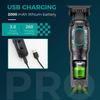 Hair Salon Electric Hair Clipper New High-quality LCD Digital Display Metal Body Dedicated Men's Oil Hair Clipper Brushless Motor Long Life