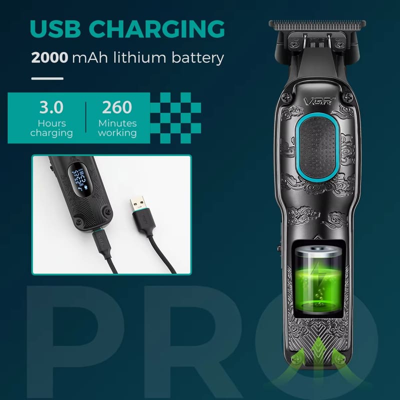 Hair Salon Electric Hair Clipper New High-quality LCD Digital Display Metal Body Dedicated Men's Oil Hair Clipper Brushless Motor Long Life