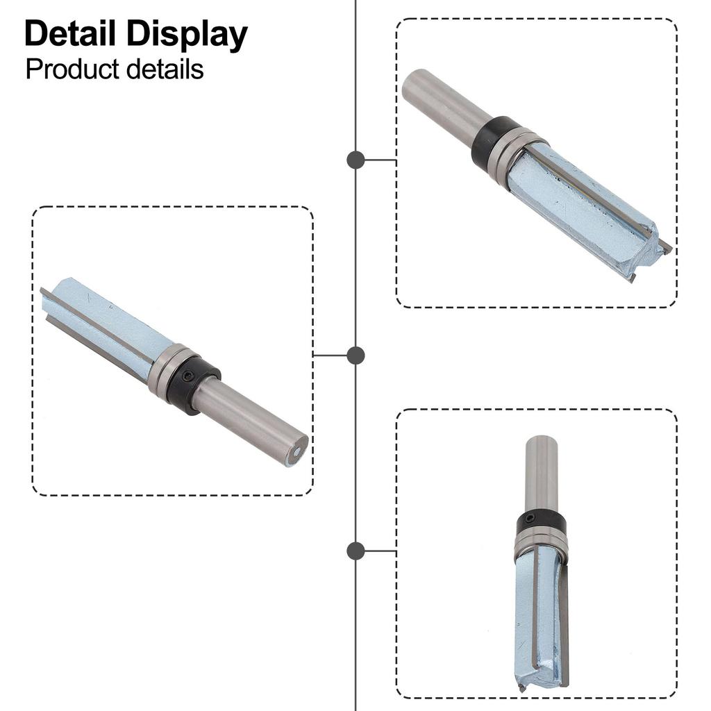 12mm Shank Router 1 2*3 4*50.8 Carbide Alloy Router Enclosed Lubricated Bearing Solid Hardened Steel Anti Kickback Design