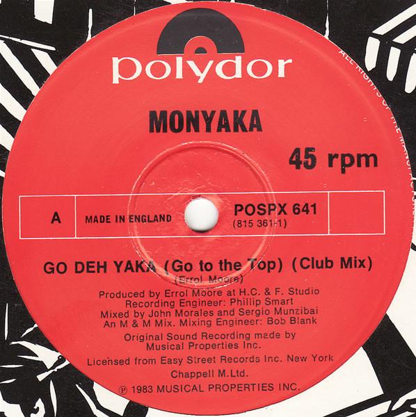 

12inch Record MONYAKA - Go Deh Yaka POSPX641 Polydor 1983 UK Dance & Electronica Used