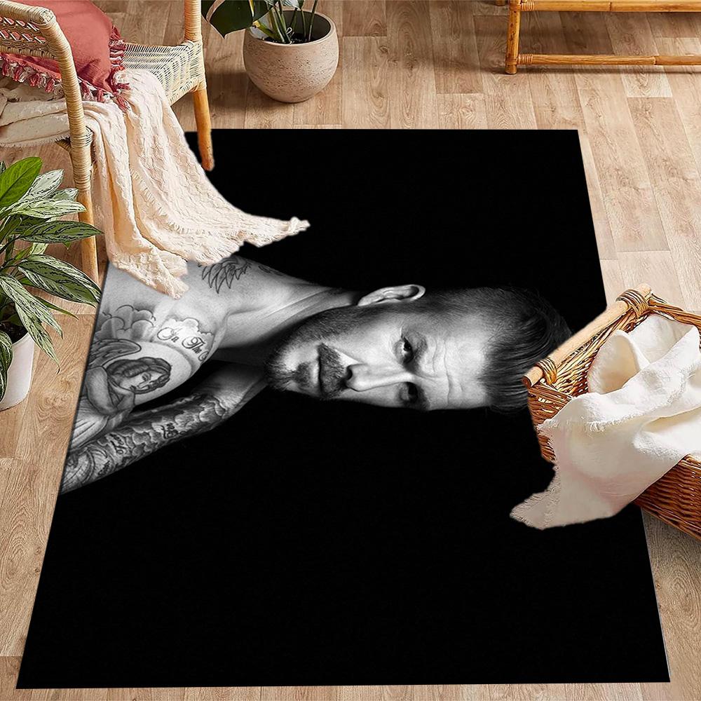 Man Black White Carpet Design for Dining Room Playrooms Decorate room Study room Anti-slip Rug Office home decor