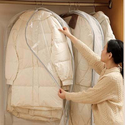 Space Saving PEVA Dust Cover With Viewing Panel  Clothing Protector For Wardrobe Suitcase Hanging Garment Bag F