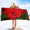 Beach Towel Rose Lightweight Terry Fabric Quick Dry Sandless Travel Absorbent Oversized Towel for Pool Swimming Bath Camping