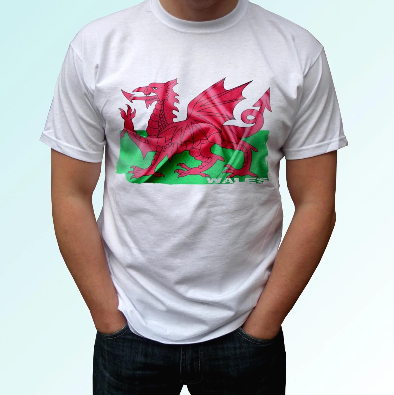 

Wales flag design white kids boys T-Shirt top modern tee - s s kids baby sizes 130