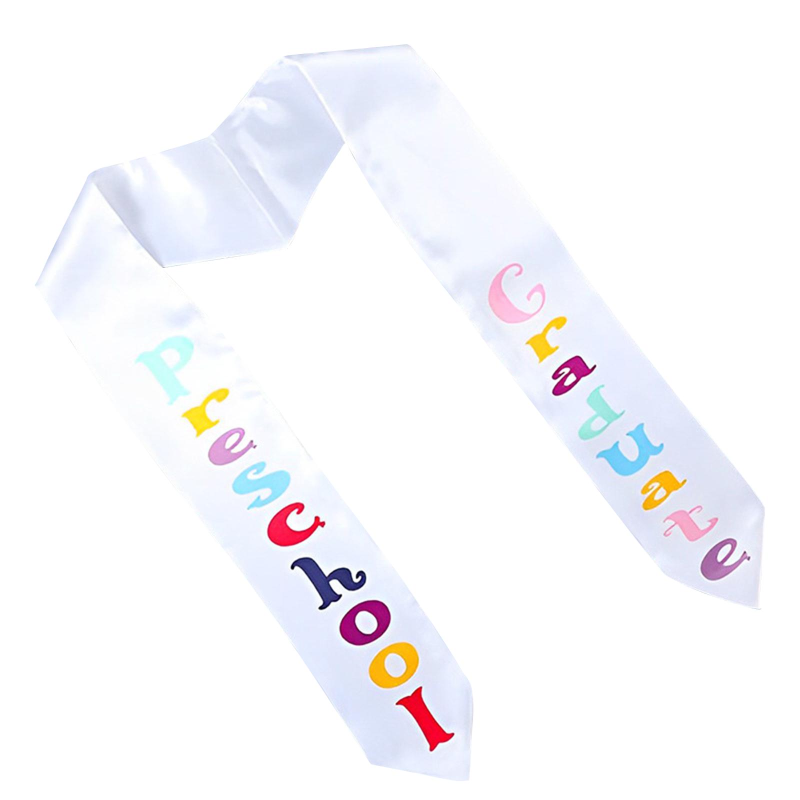 Graduation Stole Soft Vibrant Color Satin Unisex Kid Graduation Honor Stole for Kindergarten Graduates Photograph B