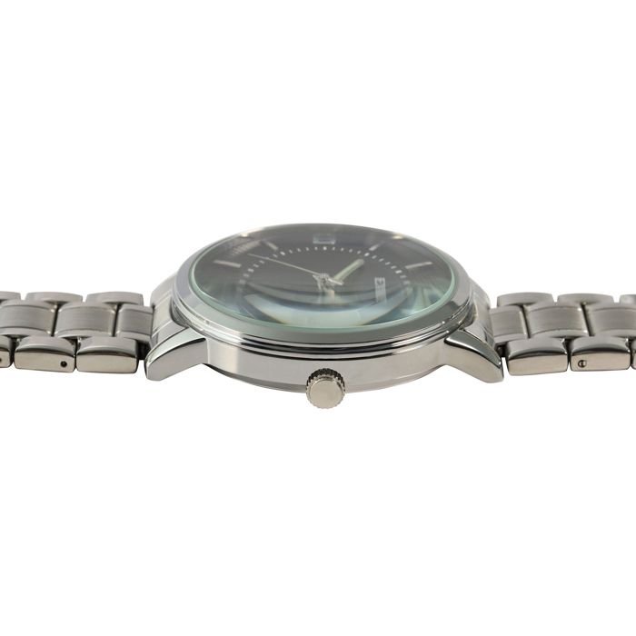 Men's Watch - EXCELLANC - SL28 - Silver Steel - Black Dial - Metal Bracelet 20 Mm