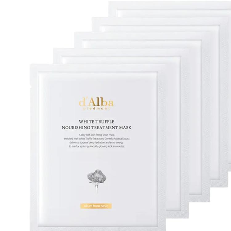 [d Alba] Nourishing Treatment Sheet Mask Hydrating Revitalizing Facial Mask 5 Sheets Set