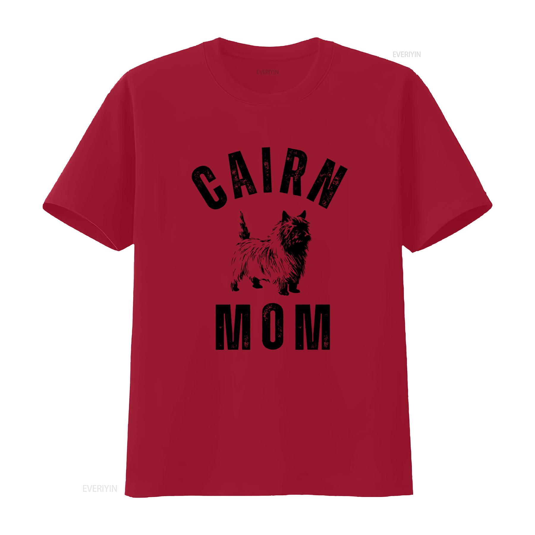 Cairn Terrier Mom T Shirt Cute Fur Dog Mama Owner Lover vintage Washed Comfortable homme graphic Breathable Unisex Stylish Soft S