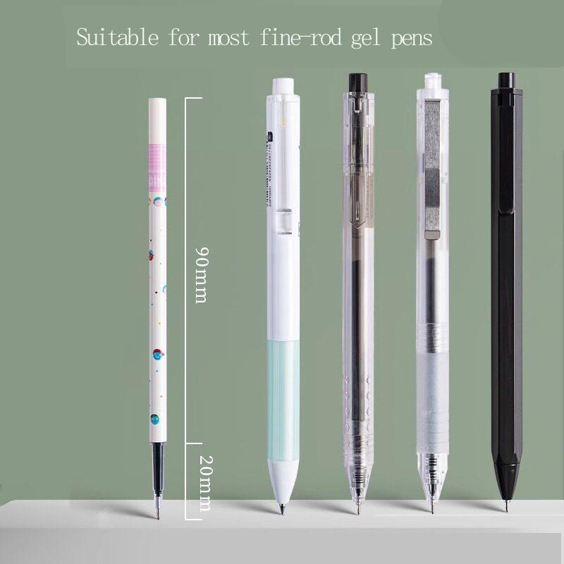 M&G Retractable Gel Pen Refill 0.35mm Black Fine Point, Suitable for Students and Office Finance