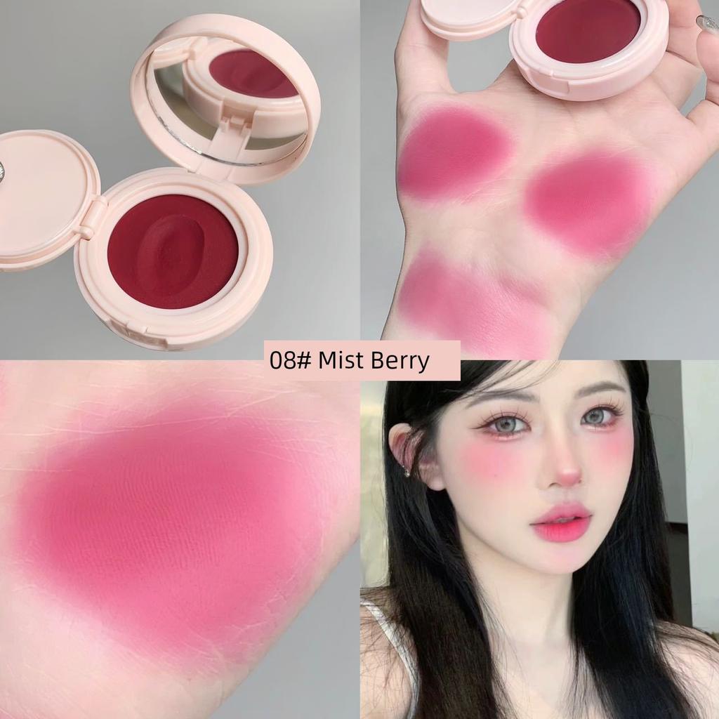 Mashed Potato Air Cushion Blusher Female Korean Style Fall and Winter Orange Expansion Shrink Chin Blue Matte Brightening Highlight Contour Compact