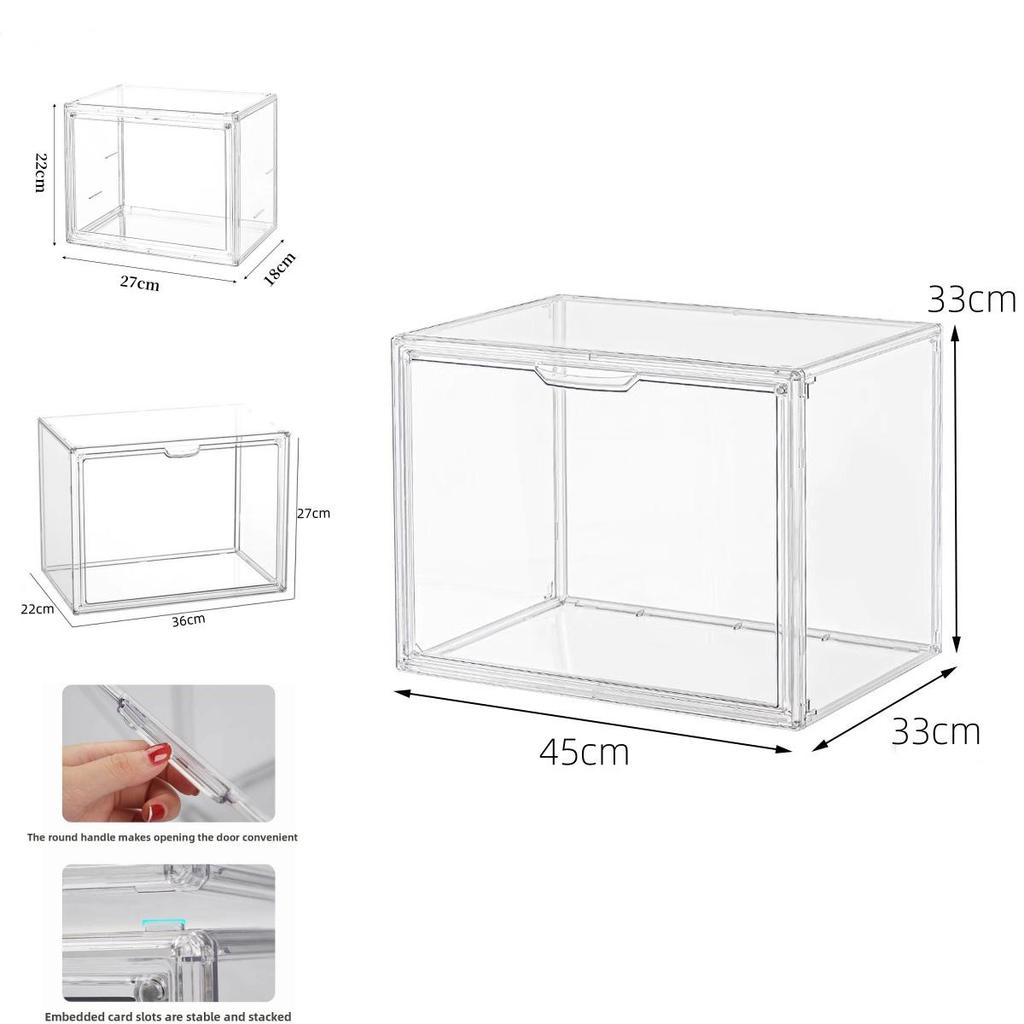 Transparent Plastic Book Storage Box With Lid For Cd Magazine Desktop Organizer