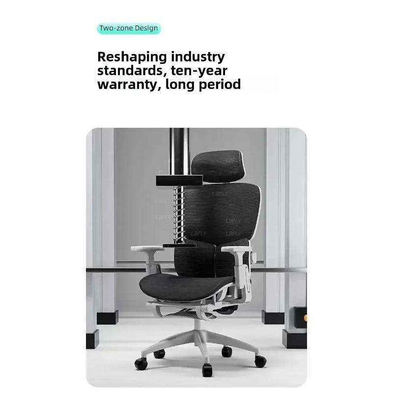 Ergonomic Office Chair, Mesh Office Chair with High Backrest, Swivel Desk Chair with Adjustable Lumbar Support, Home Computer Gaming Chair