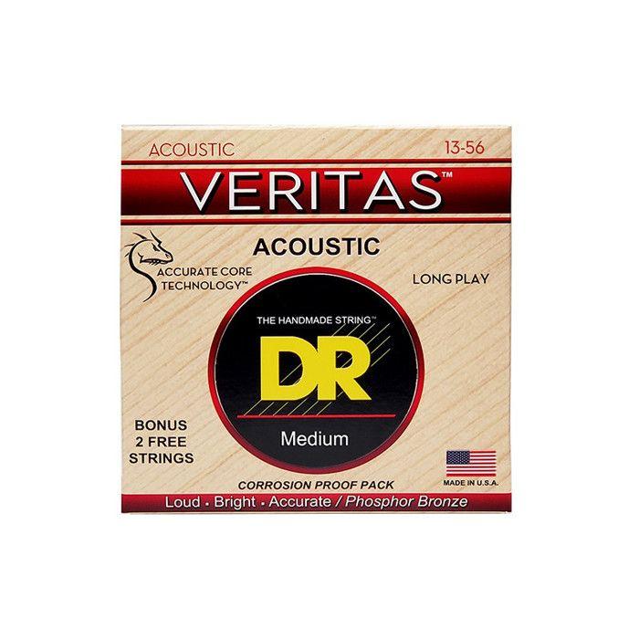 Jeu De Cordes Pour Guitare Acoustique - DR - VTA-13 - Phosphore Bronze - Longévité 4x - Accurate Coré