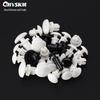 Nylon Expansion Rivet Set: Male-Female White/Black Snap Button for PC Board