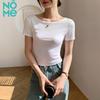 NOMe Women's Off-Shoulder Slim Fit T-Shirt