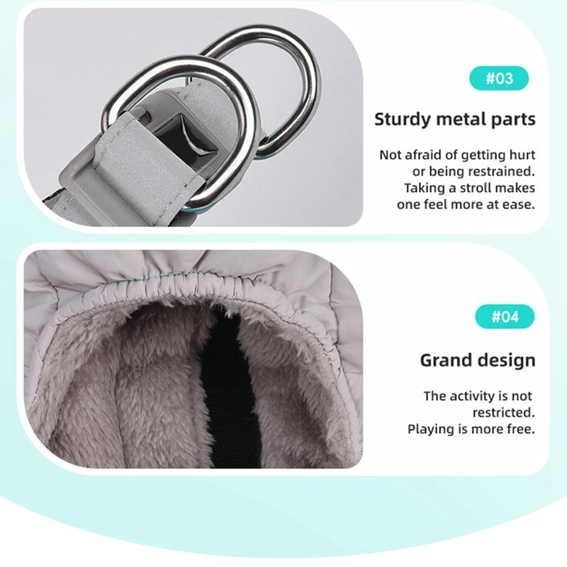 Warm Dog Coat 4 Legs Fullbody Covered Windproof Winter Dog Vest with Harness Reflective Turtleneck Dogs Snowsuit Puffer Jacket
