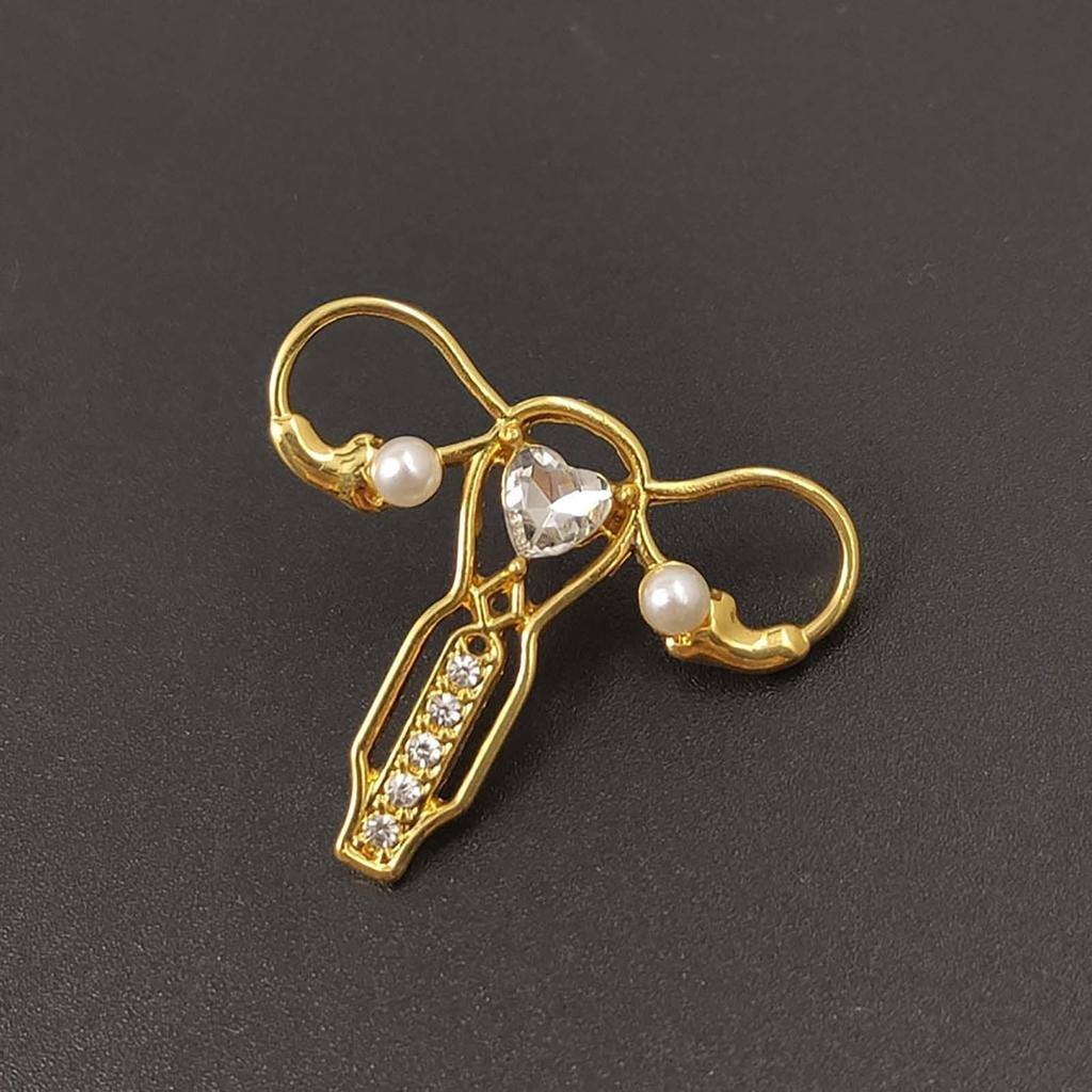 New Creative Human Body Shape Brooch Mother Uterus Shape Brooch