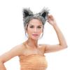 Nepbonten Vossen Wolvenoren Haarband Furry Handgemaakt Dierenoren Haarband Hoofddeksel Halloween Kostuum Cosplay Accessoires