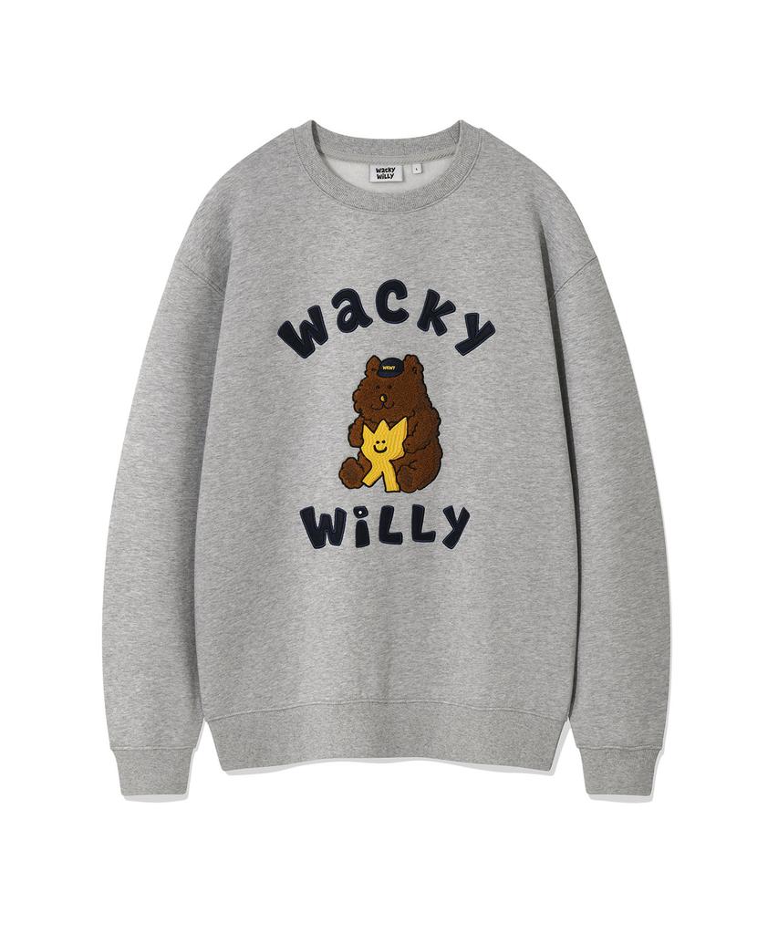 Wacky Willy Kiki And Friends Graphic Sweatshirt Gray