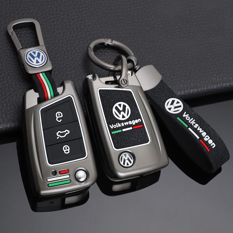 Pentru VOLKSWAGEN Aliaj de Zinc Gel de Siliciu Carcasă Cheie Flip Auto Acoperire Completă Carcasă Fob Pentru VW Volkswagen Golf 7 MK7 Tiguan MK2 Lanț Cheie Auto